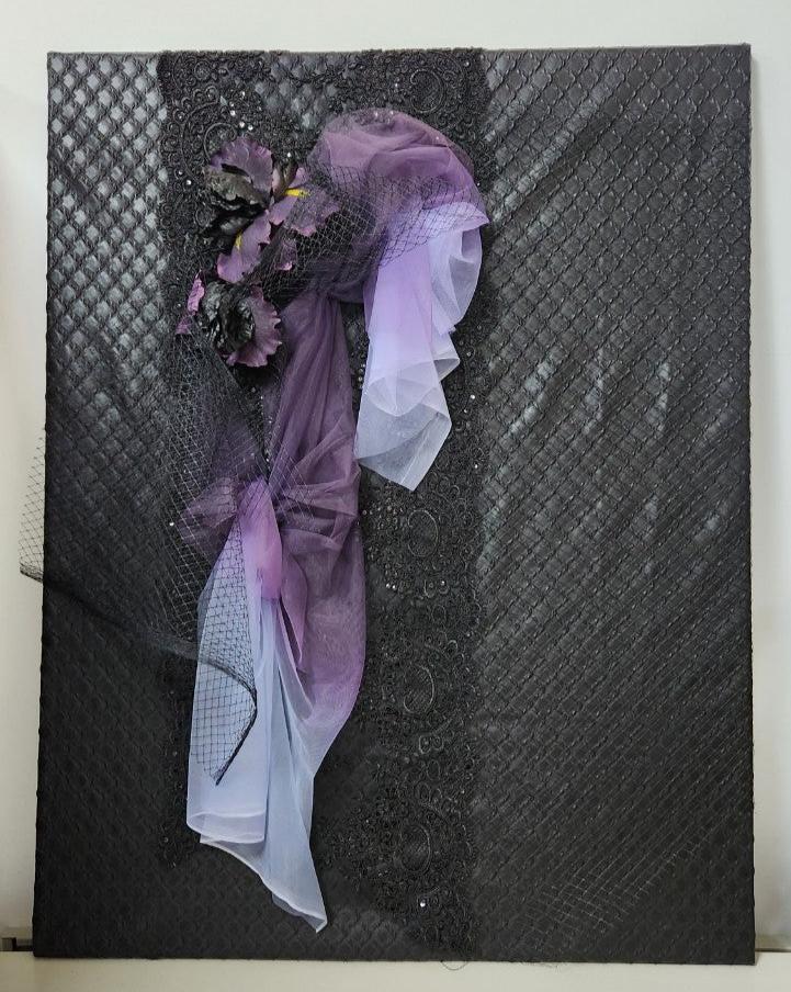 熔化中的世界-紫式,The melting world-The color purple, Mix media