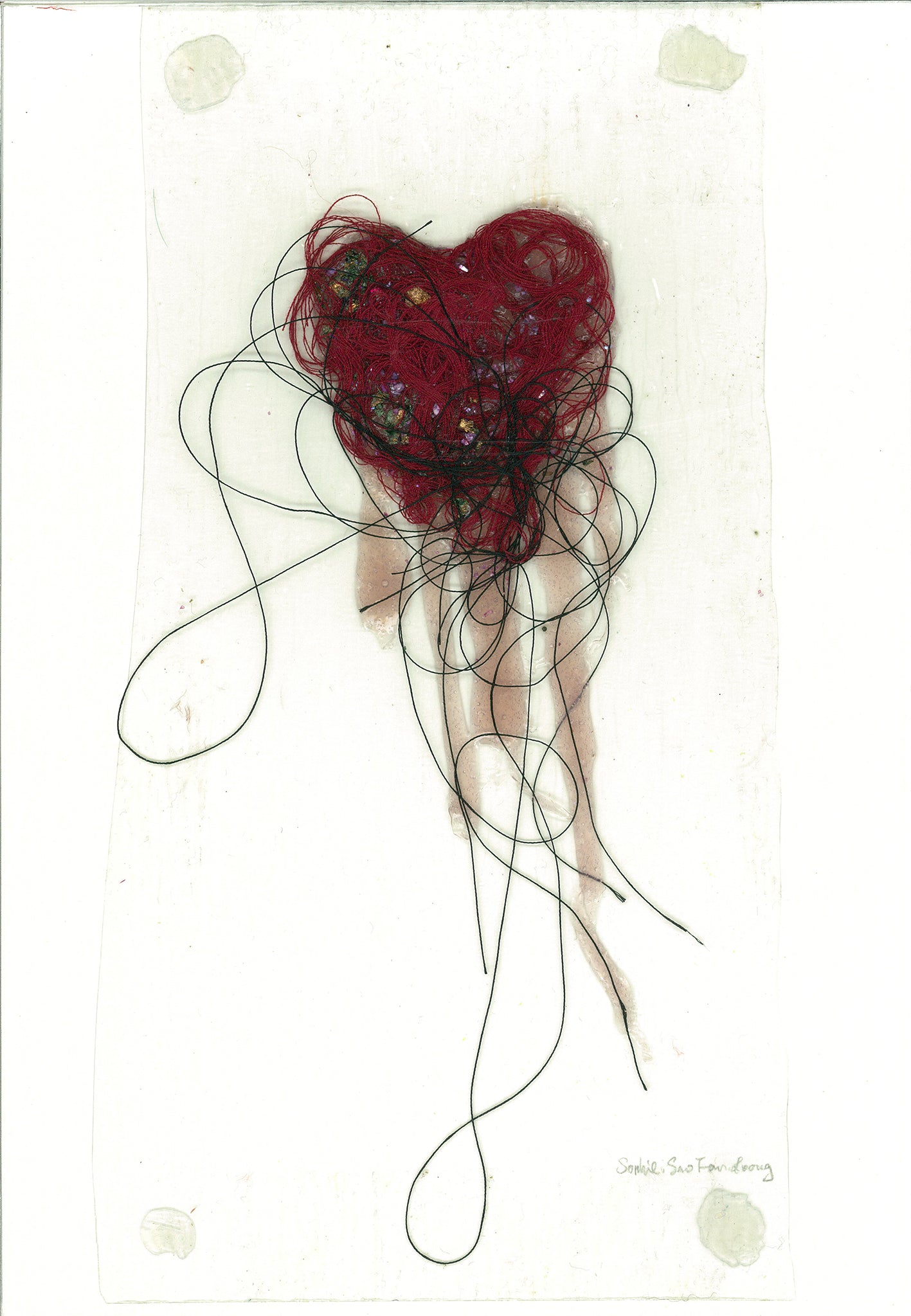 Melting World A14, mixed media