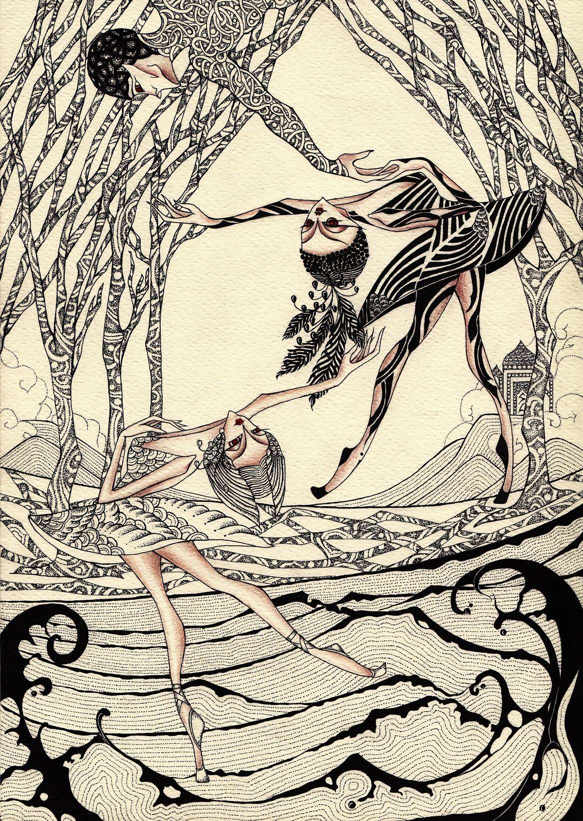 Black swan, Limited edition art print 3/30, 29.7x21cm, 黑天鵝, 藝術微噴版畫3/30
