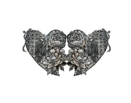 李孟芳，永結同心，2025，木口木版畫，15x20 cm。