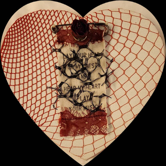 聽我的心演奏你的音樂,Hear my heart play your music, rose, mix media