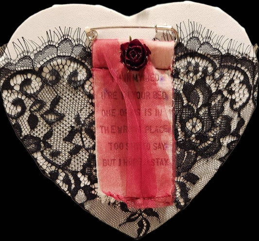 太害羞不敢說知,Too shy to say, rose, mix media
