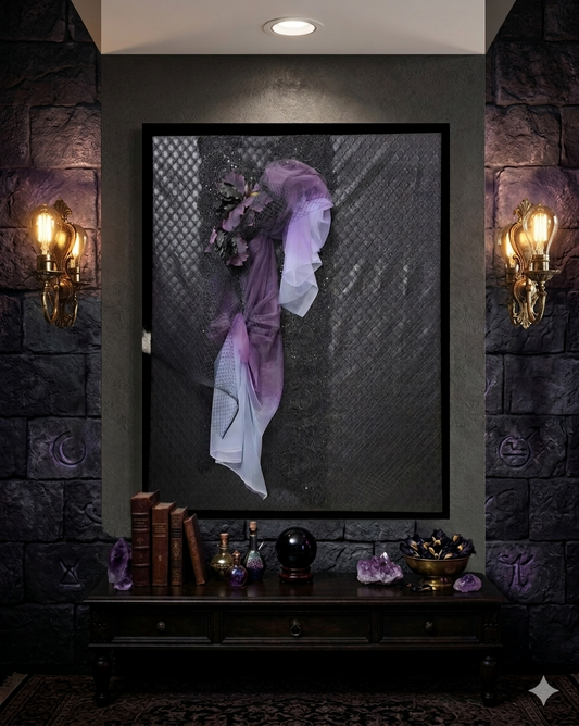 熔化中的世界-紫式,The melting world-The color purple, Mix media